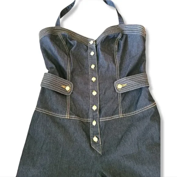 Bisou Bisou Denim Jumpsuit - Picture 2 of 5
